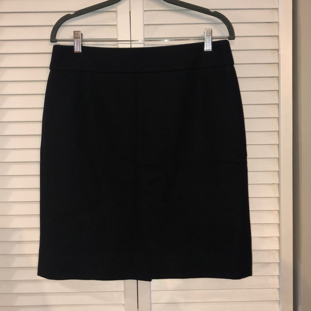 JCrew Wool Black Skirt size 8